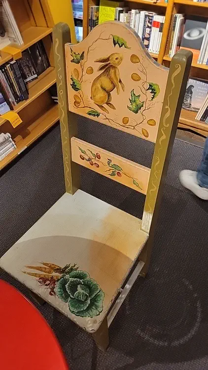 Beautiful chairs in a book store.