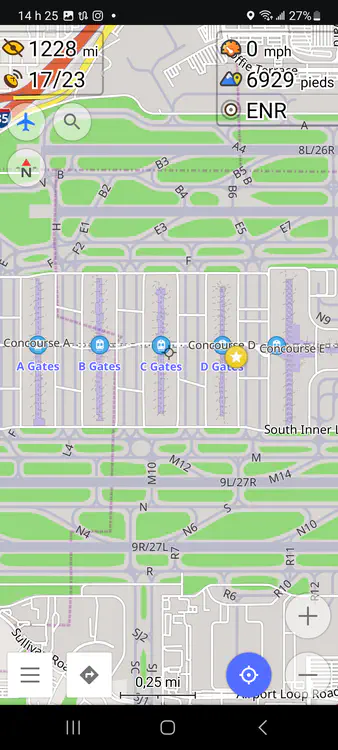 OsmAnd+ – Airport terminal discovery and navigation.