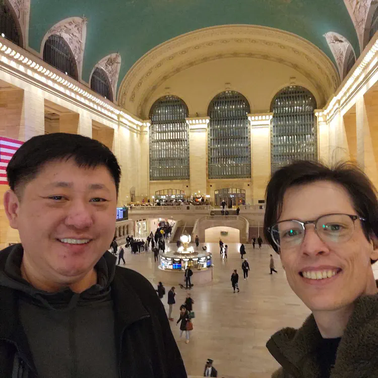 Selfie with John in New York Grand Central Station.