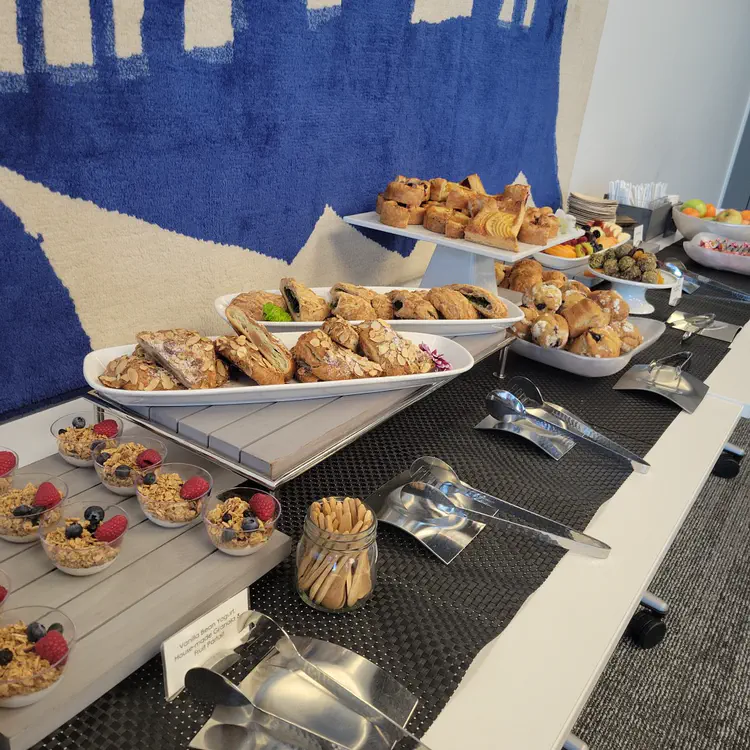Breakfast catering at the conference centre.