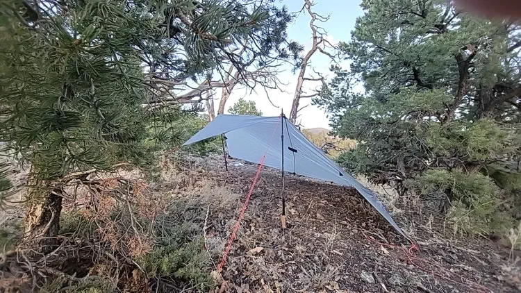 'Wind-Shed' tarp configuration.