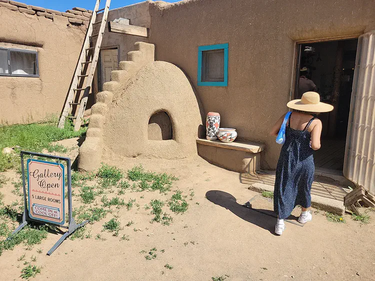 Taos Pueblo — Gallery doorway.