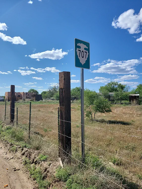 Taos Pueblo — Road sign.