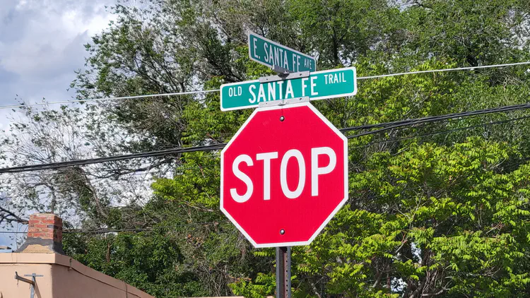 At the corner of Santa Fe and Santa Fe in Santa Fe.