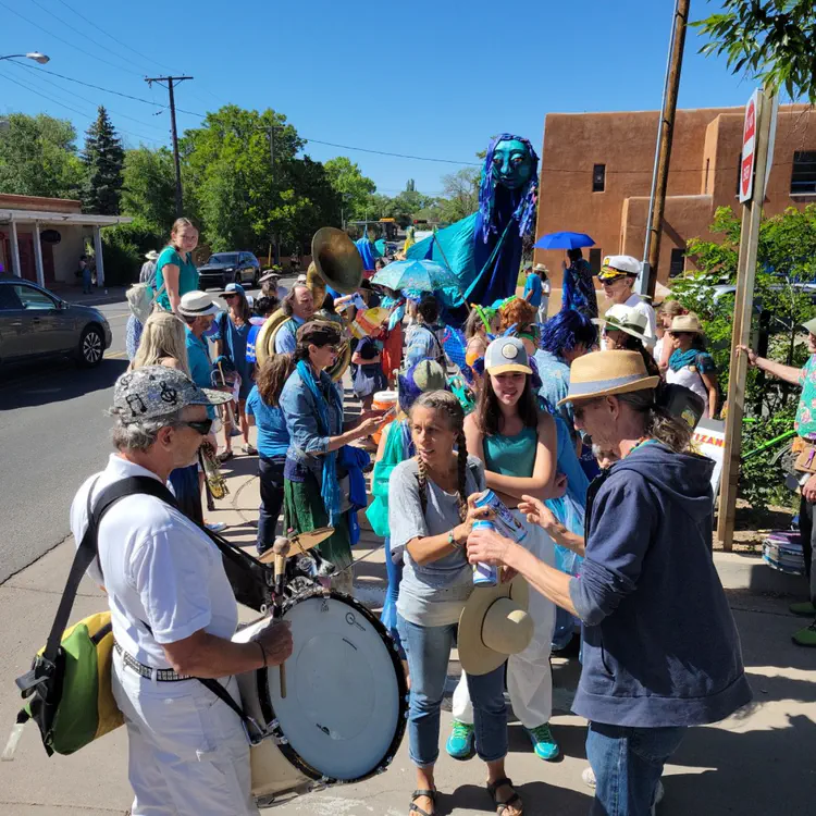Flow walk, Santa Fe people and artists manifesting the importance of water.