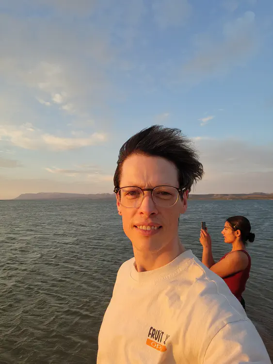 Elephant Butte Lake — Sunset selfie.
