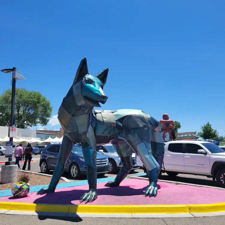 Meow Wolf — Dog sculpture.