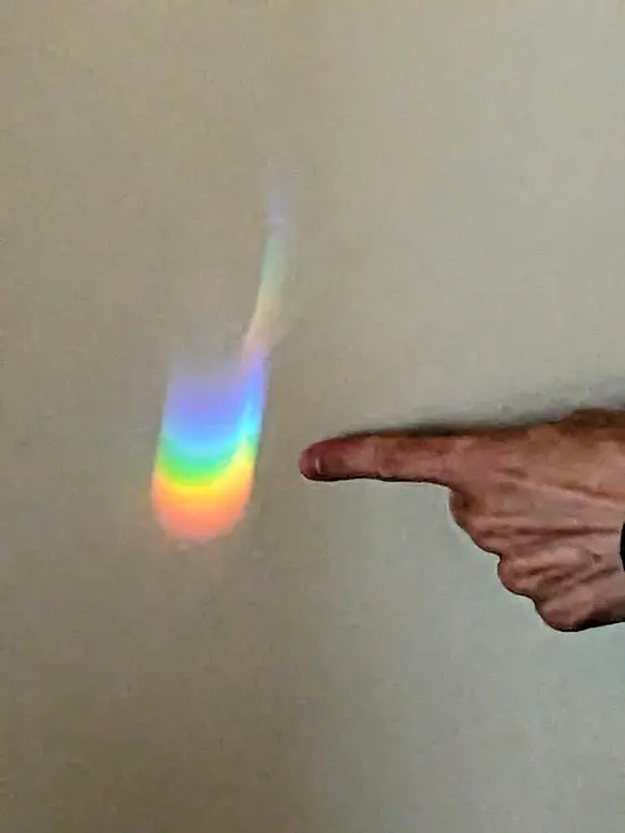 Rainbows cast by prisms are shaped like crescents.