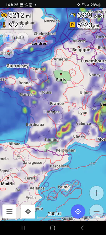 OsmAnd+ – Weather map, World current and forecast precipitations.