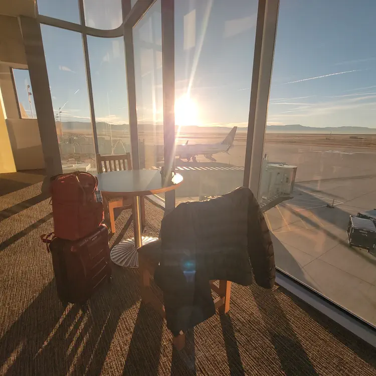 Prime sunrise viewing spot in Albuquerque airport.