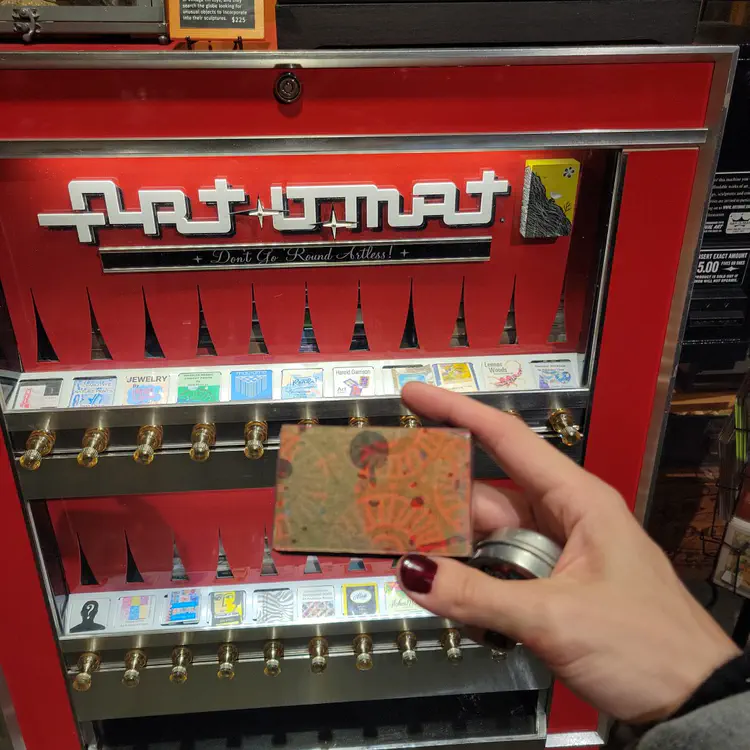 Art vending machine at Exploratorium store.
