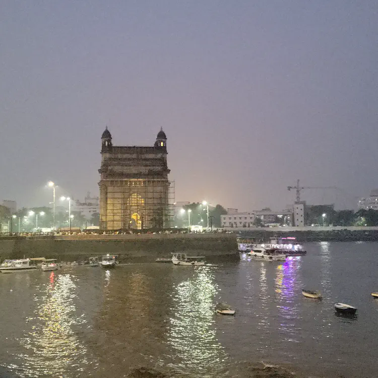 Gateway of India at night. Side view.
