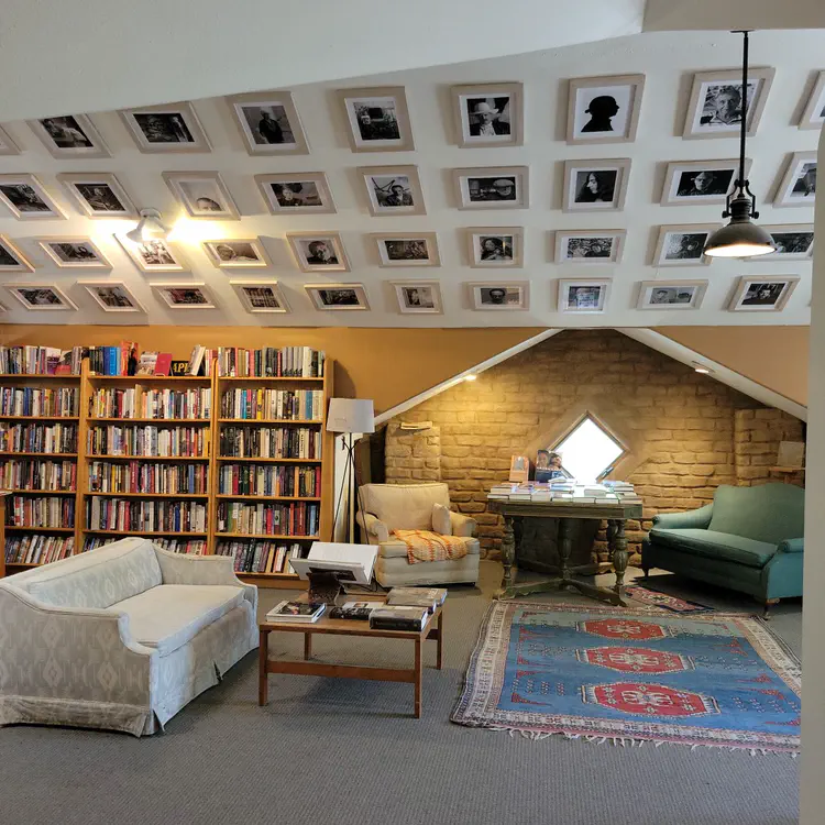 Reading room at a book store in Taos.