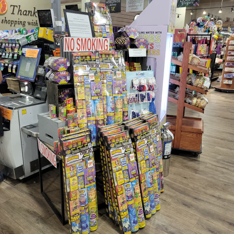 Fireworks stand at the grocery store (July 3rd).