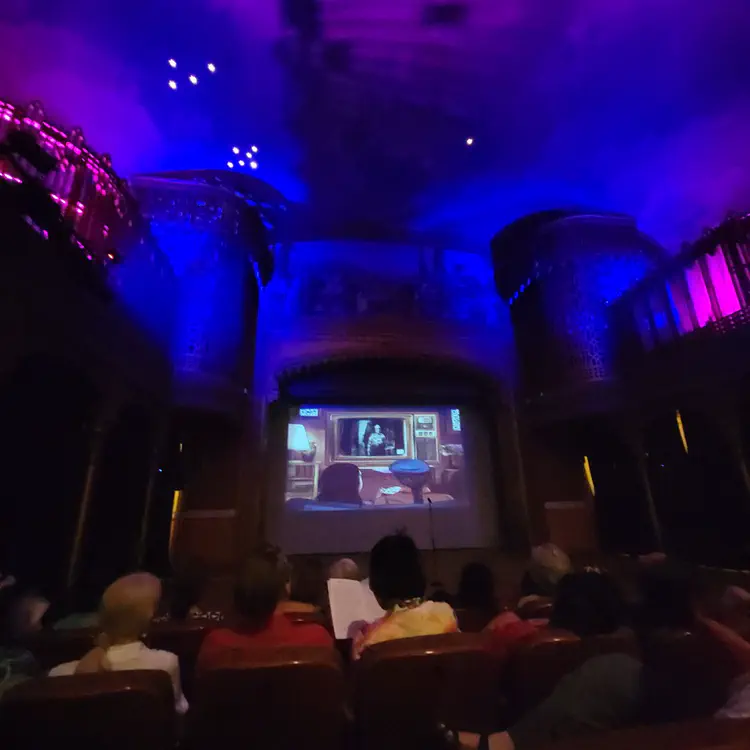 Theater stage inside Masonic Rite Temple building.