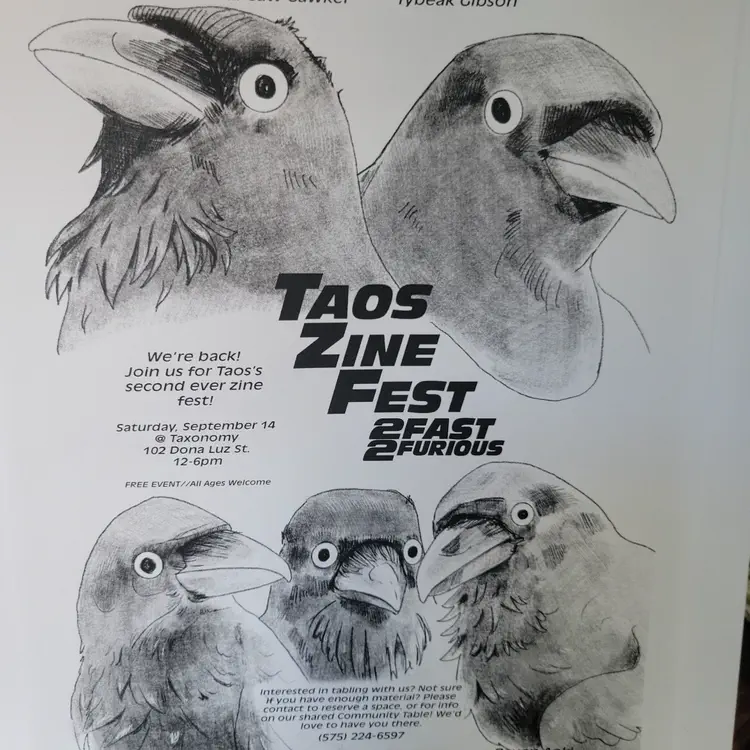 Taos Zine Fest poster.