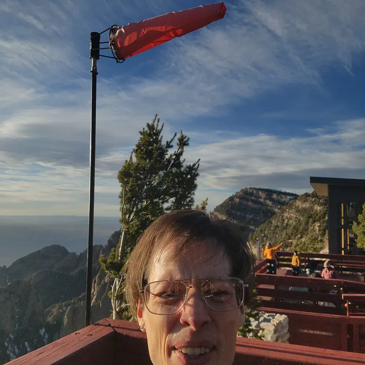 Wind selfie.