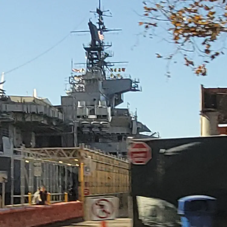 The USS Midway aircraft carrier on display.