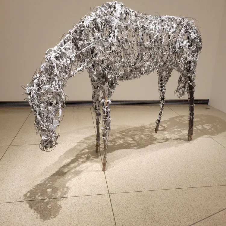 Aluminium horse.