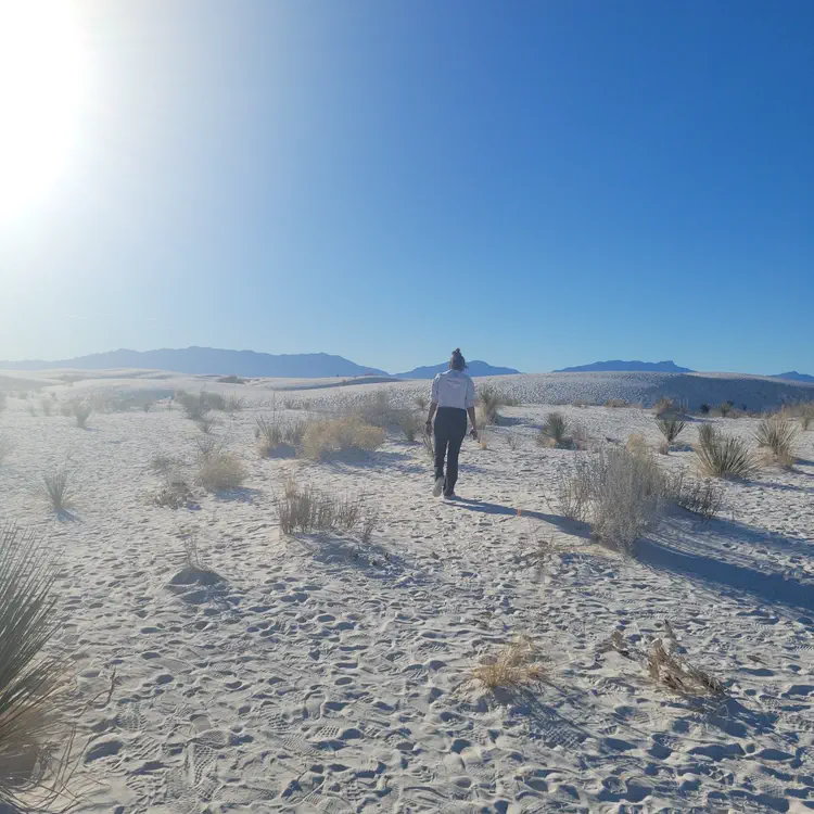 White Sands hiking.