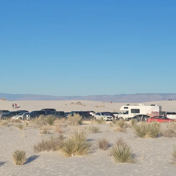 White Sands parking.