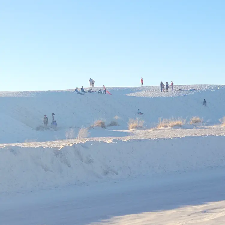 White Sands sledding.