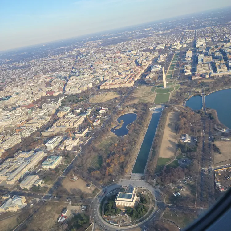 The National Mall after takeoff.