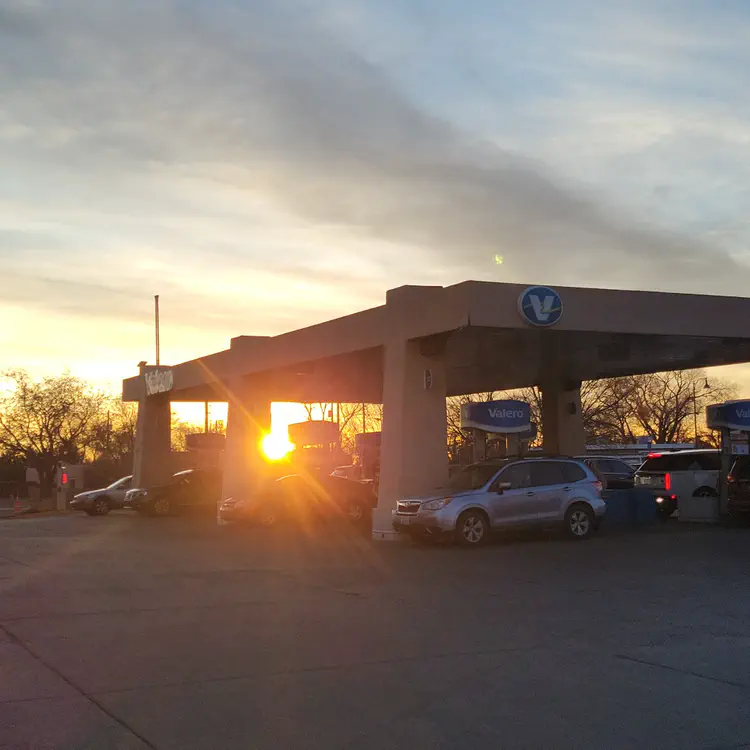 Gas station sunset.