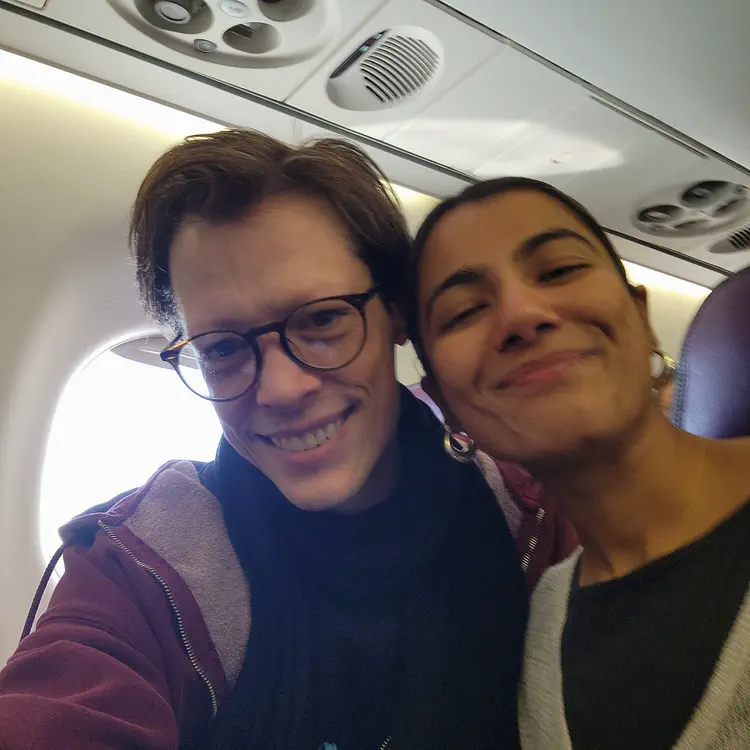 Airplane selfie