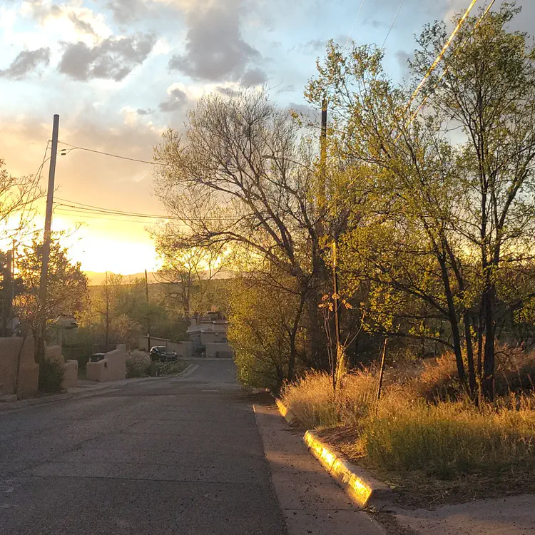 Sunset.