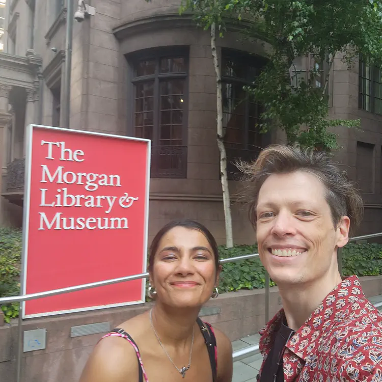 Morgan Library selfie.