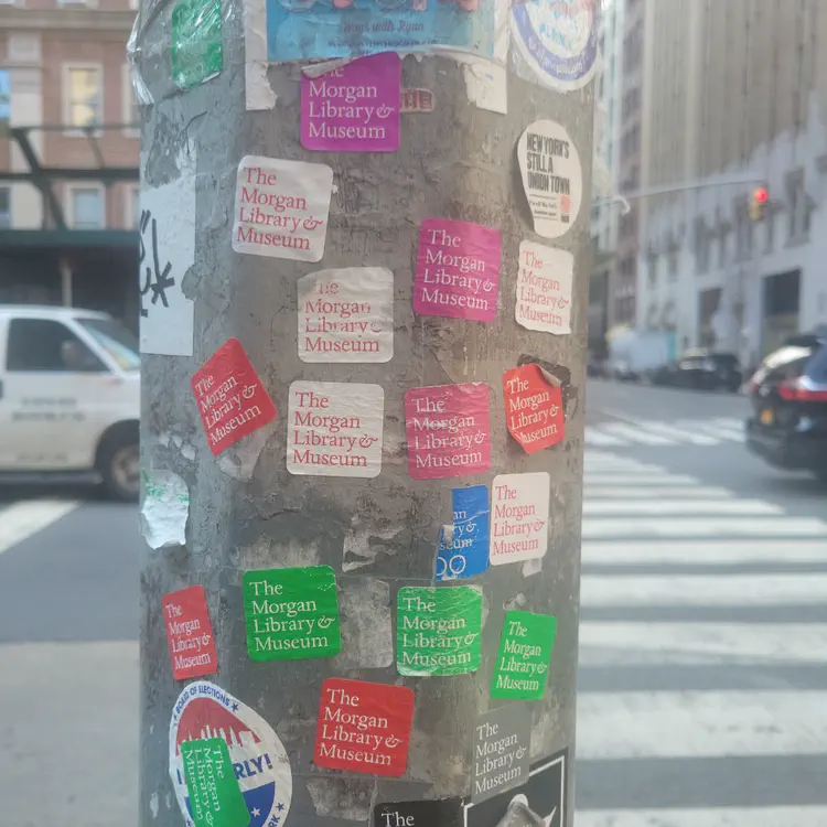 Morgan Library stickers.