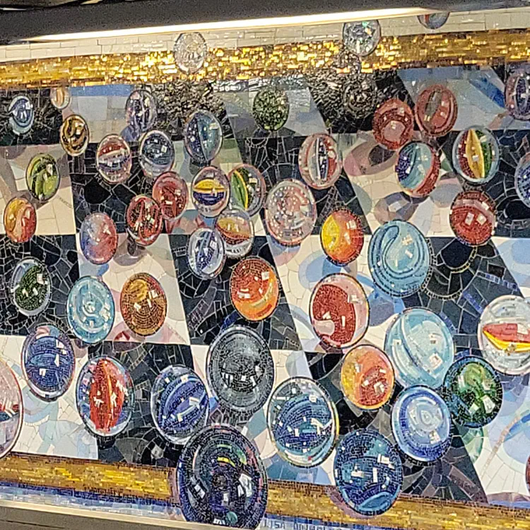 Subway mosaic art.