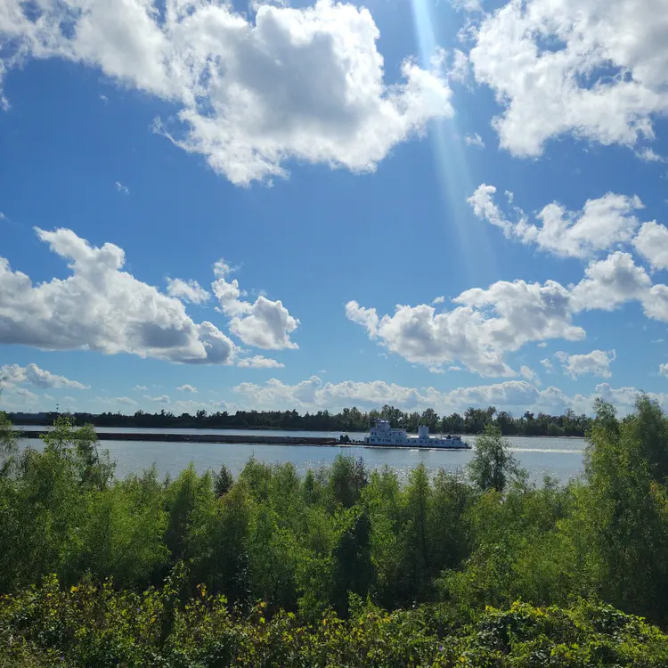 Barge on the Mississippi River.