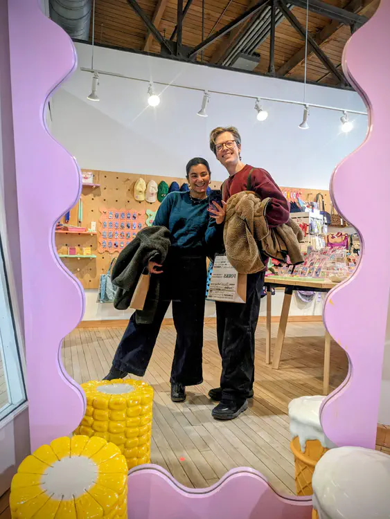 Local crafts store selfie.