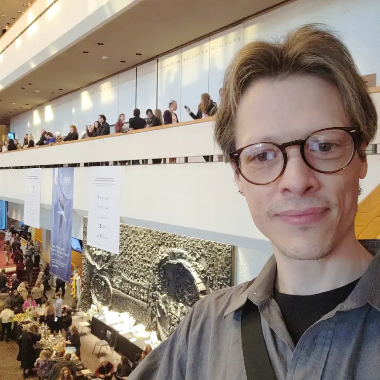 Concert hall selfie.