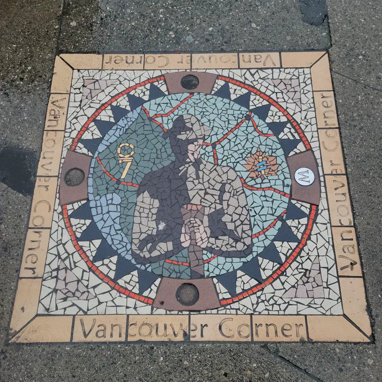 Sidewalk mosaic.