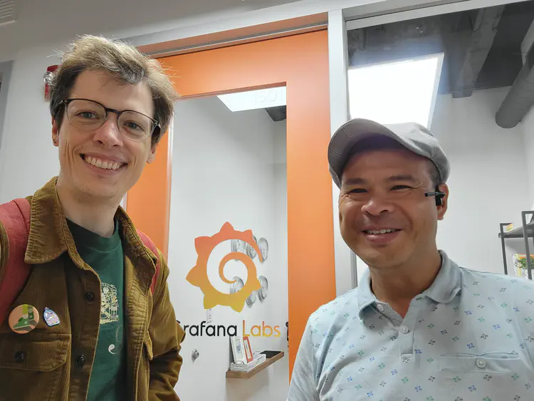 Meeting with Romeo, a Grafana Labs colleague based in Chicago.