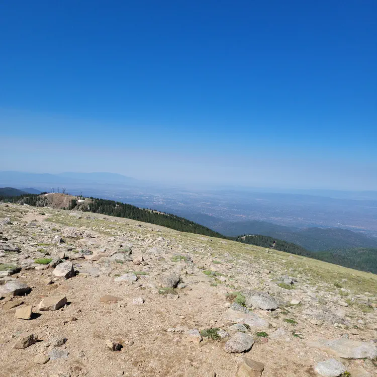 Santa Fe, and antennas on Tesuque Peak.